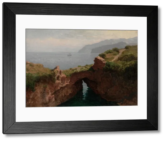 Framed Print : Natural Arch, Capri, 1856. Creator: William Stanley Haseltine (American, 1835-1900) Framed Print : Natural Arch, Capri, 1856. Creator: William Stanley Haseltine (American, 1835-1900)