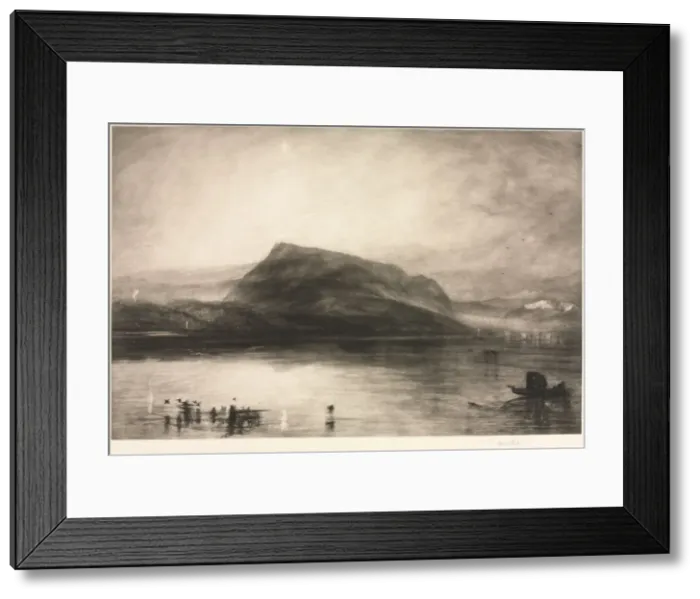 Framed Print : Mt. Rigi at Dawn, 1910. Creator: Frank Short (British, 1857-1945) Framed Print : Mt. Rigi at Dawn, 1910. Creator: Frank Short (British, 1857-1945)