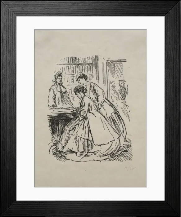 Framed Print : Much Ado about Nothing, 1866. Creator: George Louis Palmella Busson Du Maurier (British Framed Print : Much Ado about Nothing, 1866. Creator: George Louis Palmella Busson Du Maurier (British