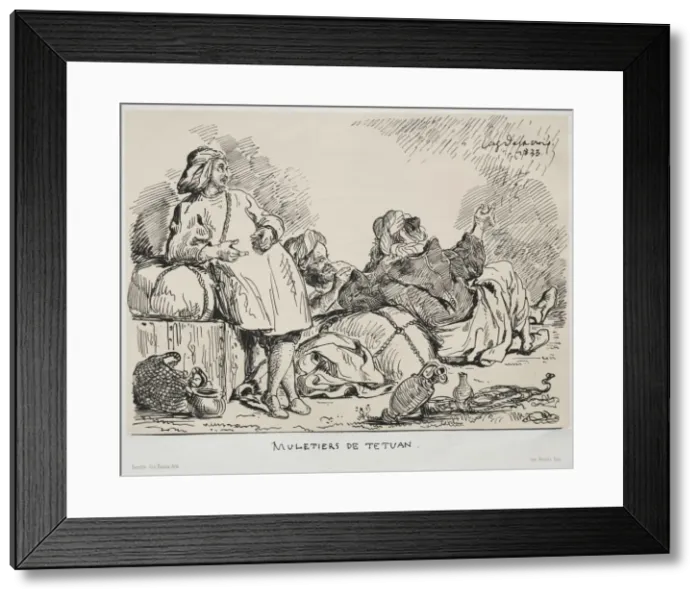 Framed Print : Muleteers of Tetuan, 1833. Creator: Eugene Delacroix (French, 1798-1863); Bertauts Framed Print : Muleteers of Tetuan, 1833. Creator: Eugene Delacroix (French, 1798-1863); Bertauts