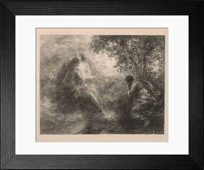 Framed Print : Music and Poetry, 1883. Creator: Henri Fantin-Latour (French, 1836-1904) Framed Print : Music and Poetry, 1883. Creator: Henri Fantin-Latour (French, 1836-1904)
