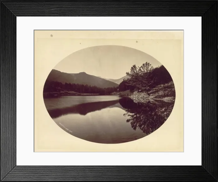 Framed Print : Mystic Lake, M. T. 1872. Creator: William Henry Jackson (American, 1843-1942) Framed Print : Mystic Lake, M. T. 1872. Creator: William Henry Jackson (American, 1843-1942)
