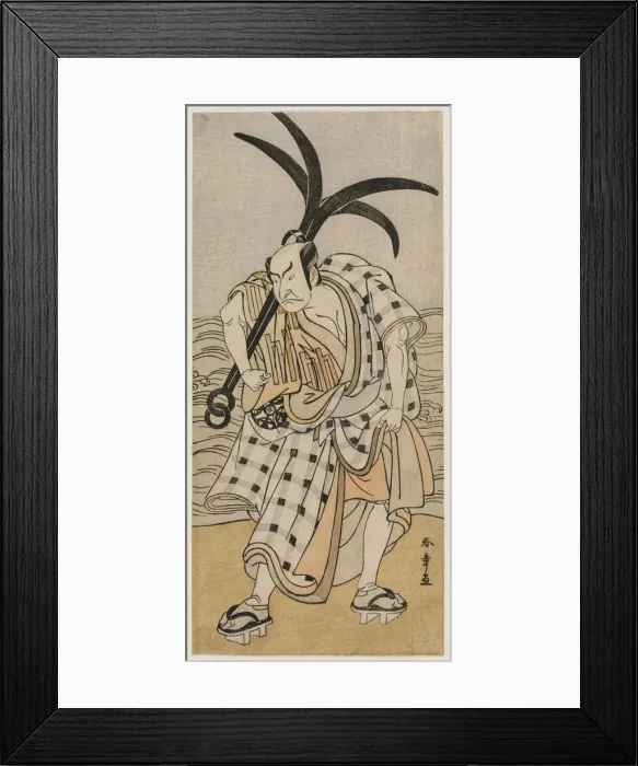 Framed Print : Nakamura Nakazo I as a Townsman Holding an Anchor, c. 1780. Creator: Katsukawa Shunsho (Japanese Framed Print : Nakamura Nakazo I as a Townsman Holding an Anchor, c. 1780. Creator: Katsukawa Shunsho (Japanese
