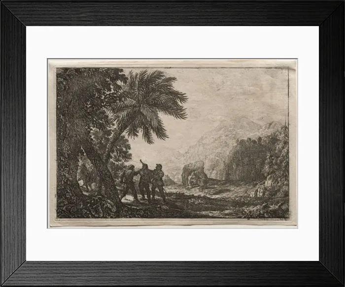 Framed Print : Landscape with Brigands, 1633. Creator: Claude Lorrain (French, 1604-1682) Framed Print : Landscape with Brigands, 1633. Creator: Claude Lorrain (French, 1604-1682)