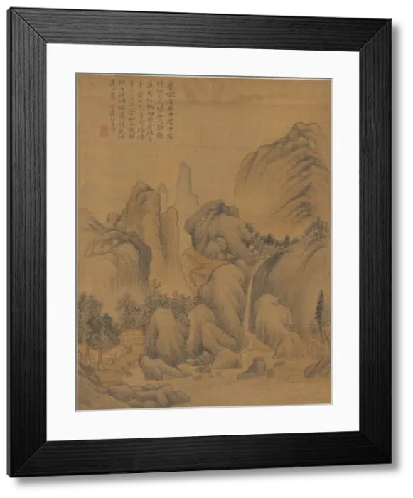 Framed Print : Landscape, 1775. Creator: Zhai Dakun (Chinese, d. 1804) Framed Print : Landscape, 1775. Creator: Zhai Dakun (Chinese, d. 1804)