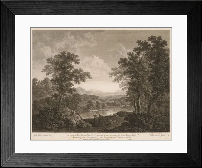 Framed Print : Landscape. Creator: William Woollett (British, 1735-1785) Framed Print : Landscape. Creator: William Woollett (British, 1735-1785)