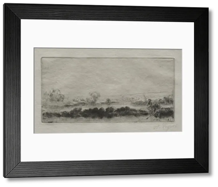 Framed Print : Landscape with Beat-bog: In the Marsh. Creator: Alphonse Legros (French, 1837-1911) Framed Print : Landscape with Beat-bog: In the Marsh. Creator: Alphonse Legros (French, 1837-1911)