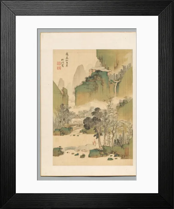 Framed Print : Landscape, 1808. Creator: Chikuto Nakabayashi (Japanese, 1776-1853) Framed Print : Landscape, 1808. Creator: Chikuto Nakabayashi (Japanese, 1776-1853)