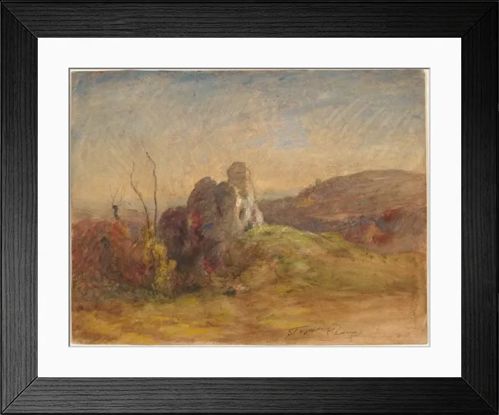 Framed Print : Landscape, 1870-1884. Creator: Francois-Auguste Ravier (French, 1814-1895) Framed Print : Landscape, 1870-1884. Creator: Francois-Auguste Ravier (French, 1814-1895)