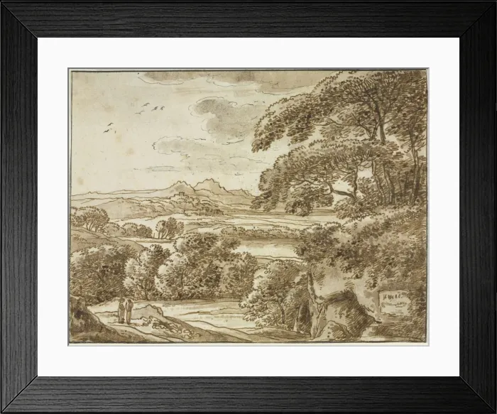 Framed Print : Landscape, c 1780. Creator: Franz Kobell (German, 1749-1822) Framed Print : Landscape, c 1780. Creator: Franz Kobell (German, 1749-1822)
