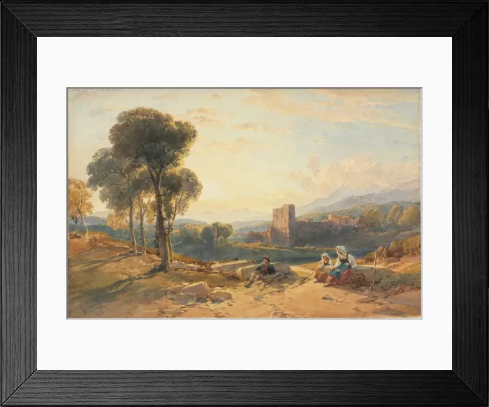 Framed Print : Landscape, Italy, 1872. Creator: William Leighton Leitch (British, 1804-1883)