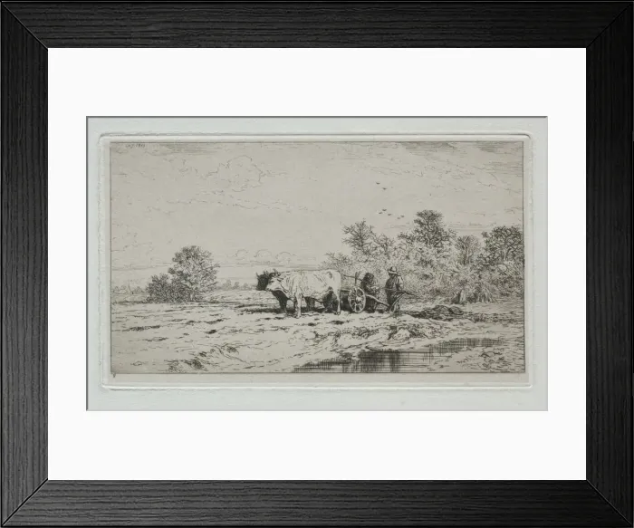 Framed Print : Landscape, Labourers, 1845. Creator: Charles-Emile Jacque (French, 1813-1894) Framed Print : Landscape, Labourers, 1845. Creator: Charles-Emile Jacque (French, 1813-1894)
