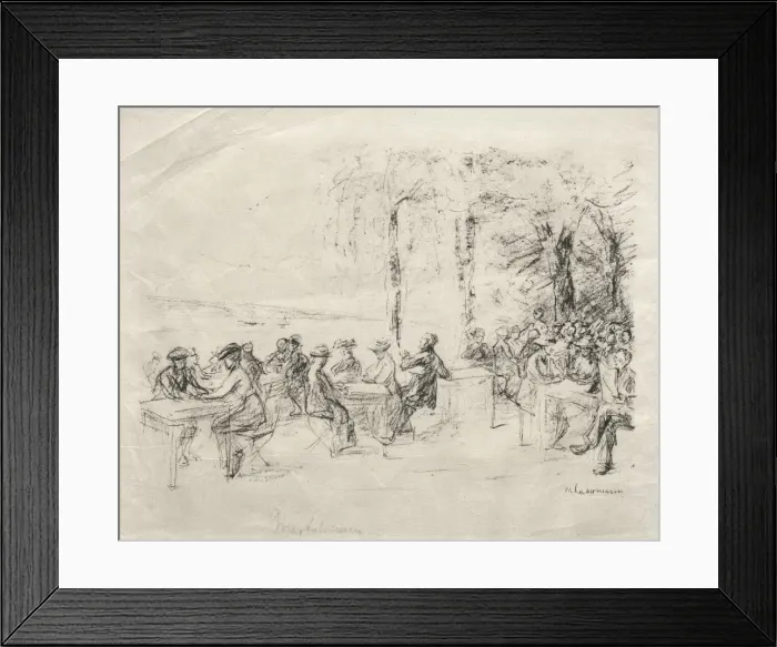 Framed Print : Restaurant am Wasser. Creator: Max Liebermann (German, 1847-1935) Framed Print : Restaurant am Wasser. Creator: Max Liebermann (German, 1847-1935)