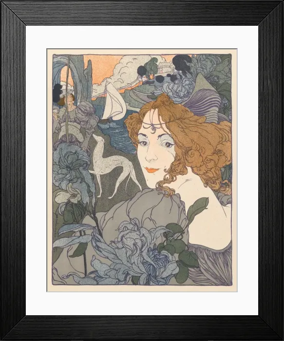 Framed Print : Retour, 1897. Creator: Georges de Feure (French, 1868-1943) Framed Print : Retour, 1897. Creator: Georges de Feure (French, 1868-1943)