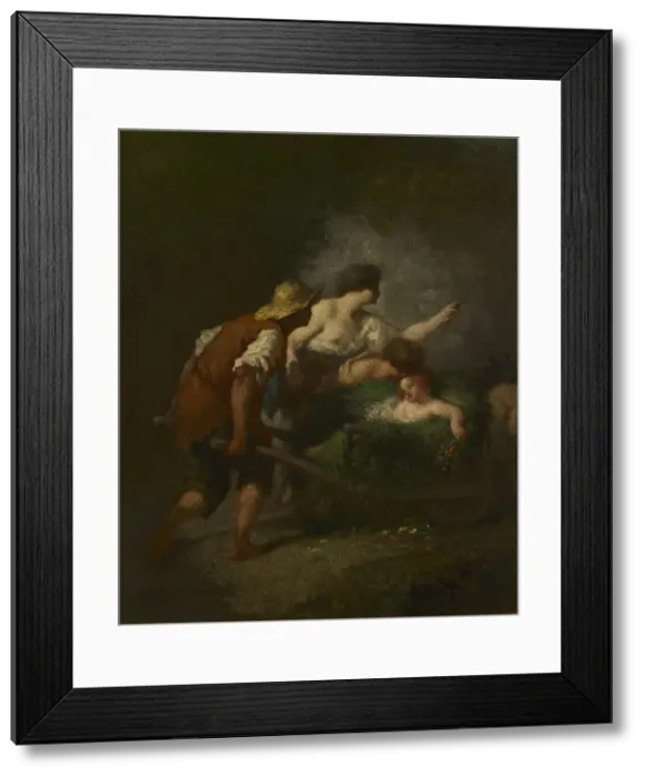 Framed Print : Return from the Fields, c. 1846-1847. Creator: Jean-Francois Millet (French, 1814-1875) Framed Print : Return from the Fields, c. 1846-1847. Creator: Jean-Francois Millet (French, 1814-1875)
