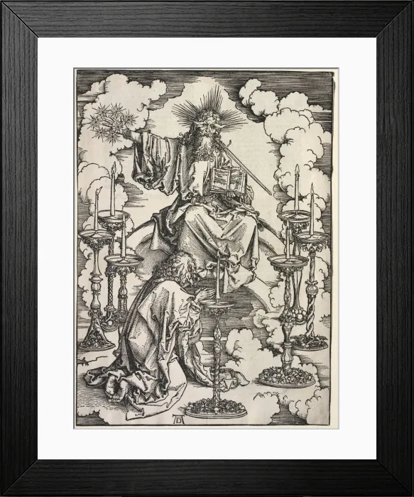 Framed Print : Revelation of St. John: St. John Beholding the Seven Candlesticks, 1511 Framed Print : Revelation of St. John: St. John Beholding the Seven Candlesticks, 1511