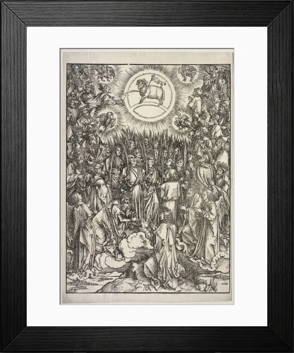 Framed Print : Revelation of St. John: The Adoration of the Lamb, 1511. Creator: Albrecht Dürer (German Framed Print : Revelation of St. John: The Adoration of the Lamb, 1511. Creator: Albrecht Dürer (German