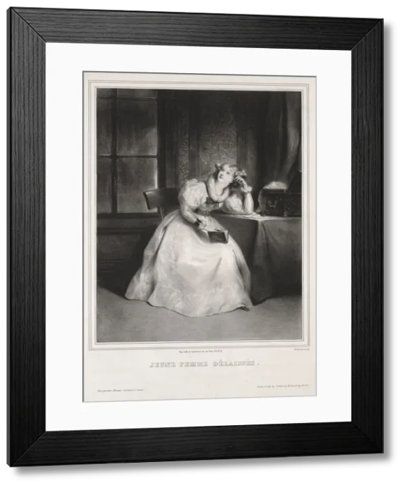 Framed Print : Reverie. Creator: Achille Deveria (French, 1800-1857) Framed Print : Reverie. Creator: Achille Deveria (French, 1800-1857)