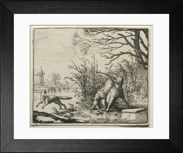 Framed Print : Reynard the Fox: A New Accusation by the Wolf. Creator: Allart van Everdingen (Dutch, 1621-1675) Framed Print : Reynard the Fox: A New Accusation by the Wolf. Creator: Allart van Everdingen (Dutch, 1621-1675)