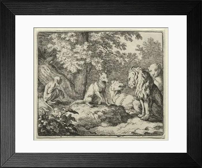 Framed Print : Reynard the Fox: Further False Testimony from Reynard. Creator: Allart van Everdingen (Dutch Framed Print : Reynard the Fox: Further False Testimony from Reynard. Creator: Allart van Everdingen (Dutch