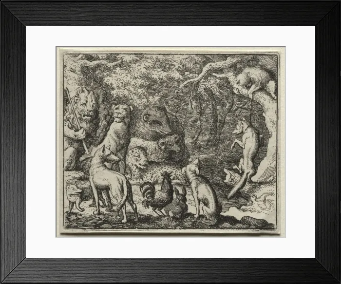 Framed Print : Reynard the Fox: Reynard Asks Permission to Confess. Creator: Allart van Everdingen (Dutch Framed Print : Reynard the Fox: Reynard Asks Permission to Confess. Creator: Allart van Everdingen (Dutch