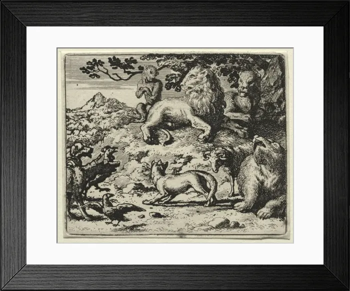 Framed Print : Reynard the Fox: The Animals Complain of Reynards Pardon. Creator: Allart van Everdingen (Dutch Framed Print : Reynard the Fox: The Animals Complain of Reynards Pardon. Creator: Allart van Everdingen (Dutch