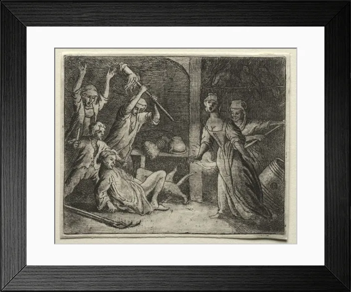 Framed Print : Reynard the Fox: The Cat is Trapped. Creator: Allart van Everdingen (Dutch, 1621-1675) Framed Print : Reynard the Fox: The Cat is Trapped. Creator: Allart van Everdingen (Dutch, 1621-1675)