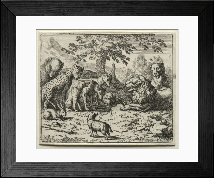 Framed Print : Reynard the Fox: The Lions Council. Creator: Allart van Everdingen (Dutch, 1621-1675) Framed Print : Reynard the Fox: The Lions Council. Creator: Allart van Everdingen (Dutch, 1621-1675)