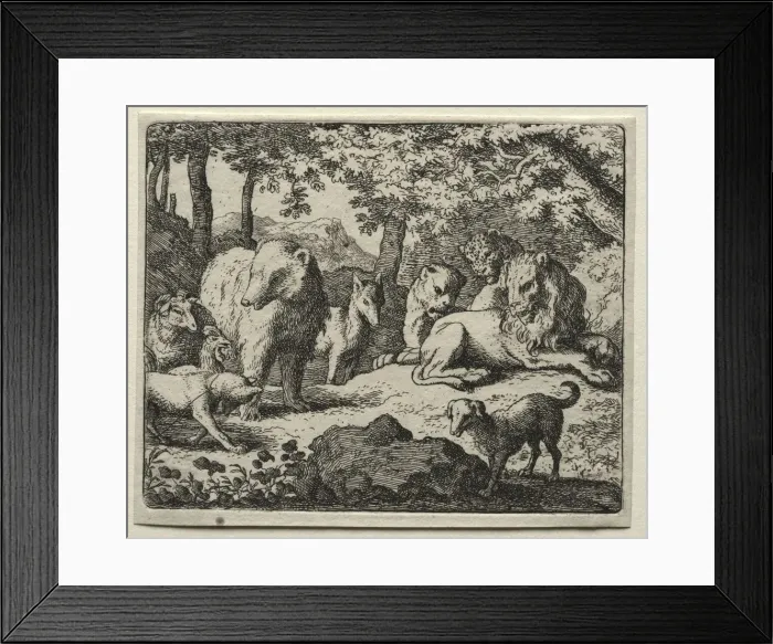 Framed Print : Reynard the Fox: The Suspension of the Sentence. Creator: Allart van Everdingen (Dutch, 1621-1675) Framed Print : Reynard the Fox: The Suspension of the Sentence. Creator: Allart van Everdingen (Dutch, 1621-1675)