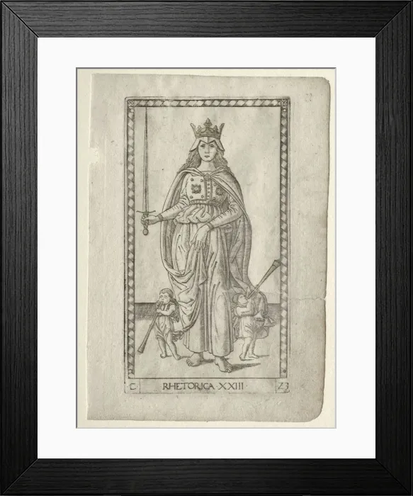 Framed Print : Rhetoric (from the Tarocchi, series C: Liberal Arts, #23), before 1467 Framed Print : Rhetoric (from the Tarocchi, series C: Liberal Arts, #23), before 1467