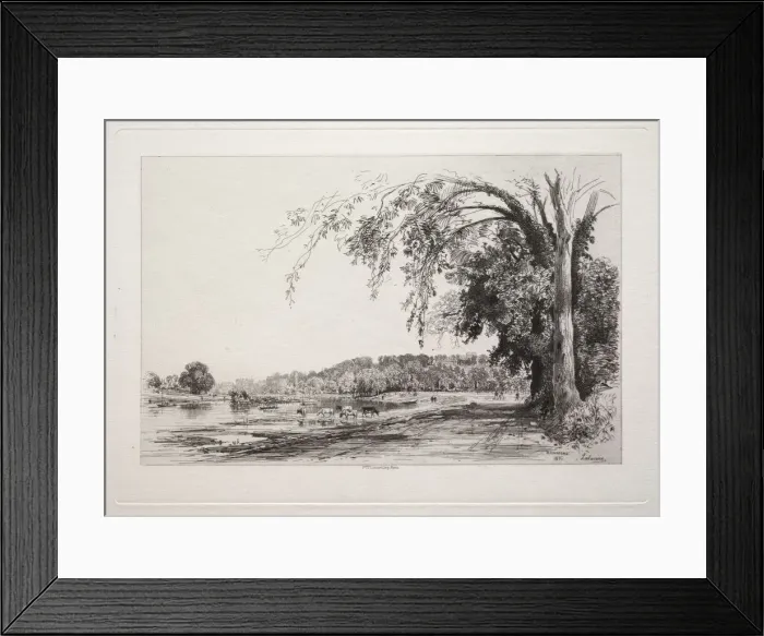 Framed Print : Richmond, 1871. Creator: Maxime Lalanne (French, 1827-1886); Francoise Lienard, Paris Framed Print : Richmond, 1871. Creator: Maxime Lalanne (French, 1827-1886); Francoise Lienard, Paris
