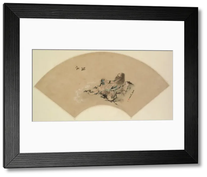 Framed Print : Risshi by the Sea Watching Birds, late 1700s-1849. Creator: Katsushika Hokusai (Japanese Framed Print : Risshi by the Sea Watching Birds, late 1700s-1849. Creator: Katsushika Hokusai (Japanese