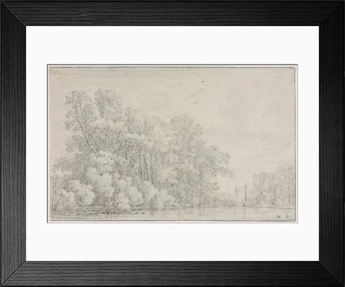 Framed Print : River Landscape, c. 1650?. Creator: Simon de Vlieger (Dutch, 1601-1653) Framed Print : River Landscape, c. 1650?. Creator: Simon de Vlieger (Dutch, 1601-1653)
