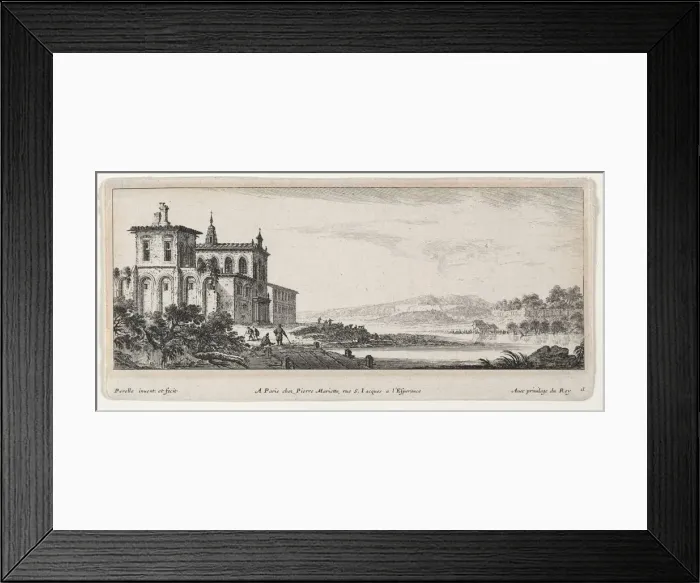 Framed Print : River Scene. Creator: Gabriel Perelle (French, c. 1603-1677) Framed Print : River Scene. Creator: Gabriel Perelle (French, c. 1603-1677)