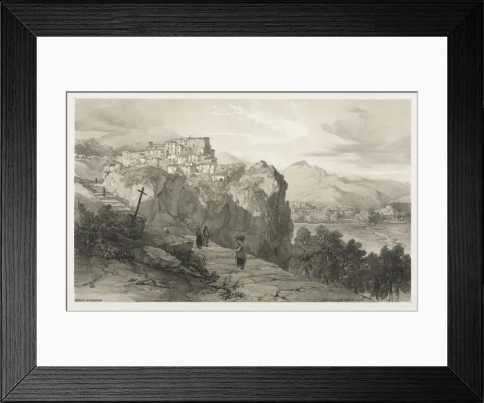 Framed Print : Rocca Giovane. Creator: Edward Lear (British, 1812-1888) Framed Print : Rocca Giovane. Creator: Edward Lear (British, 1812-1888)
