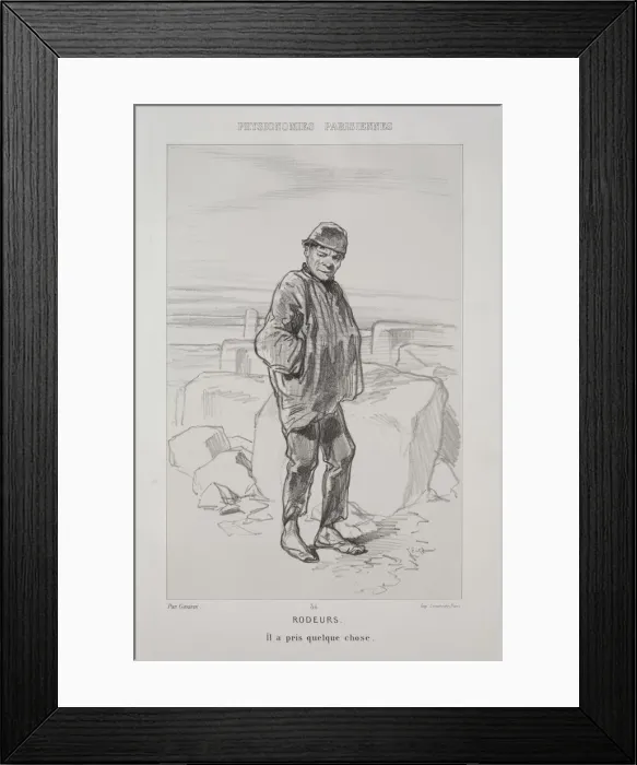 Framed Print : Rodeurs. Creator: Paul Gavarni (French, 1804-1866) Framed Print : Rodeurs. Creator: Paul Gavarni (French, 1804-1866)