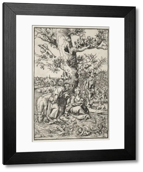 Framed Print : Rest on the Flight into Egypt, 1509. Creator: Lucas Cranach (German, 1472-1553) Framed Print : Rest on the Flight into Egypt, 1509. Creator: Lucas Cranach (German, 1472-1553)
