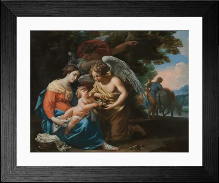 Framed Print : Rest on the Flight into Egypt, c. 1640. Creator: Charles Poerson (French, 1609-1667) Framed Print : Rest on the Flight into Egypt, c. 1640. Creator: Charles Poerson (French, 1609-1667)