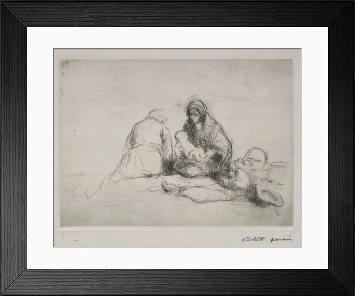 Framed Print : Rest on the Flight into Egypt. Creator: Jean Louis Forain (French, 1852-1931) Framed Print : Rest on the Flight into Egypt. Creator: Jean Louis Forain (French, 1852-1931)