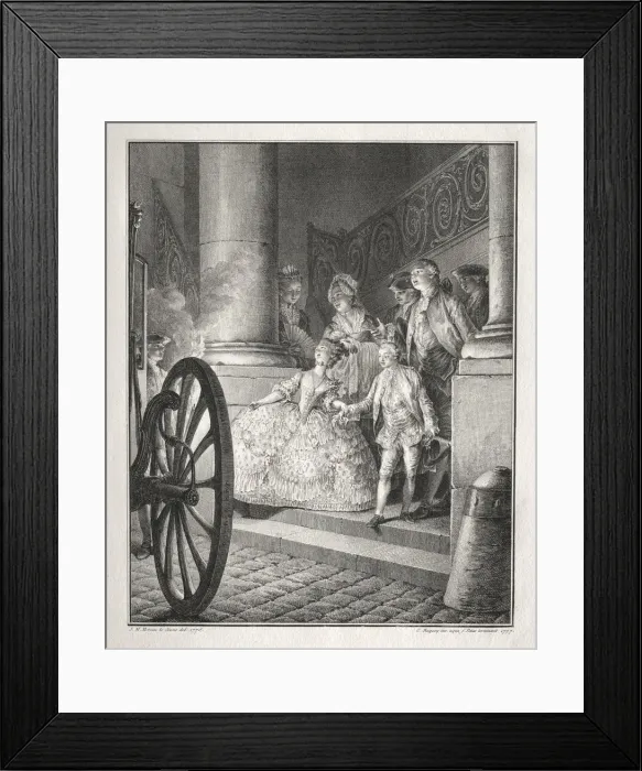 Framed Print : Retif de la Bretonne: The Little Godparents, 1777. Creator: Jean-Michel the Younger Moreau Framed Print : Retif de la Bretonne: The Little Godparents, 1777. Creator: Jean-Michel the Younger Moreau