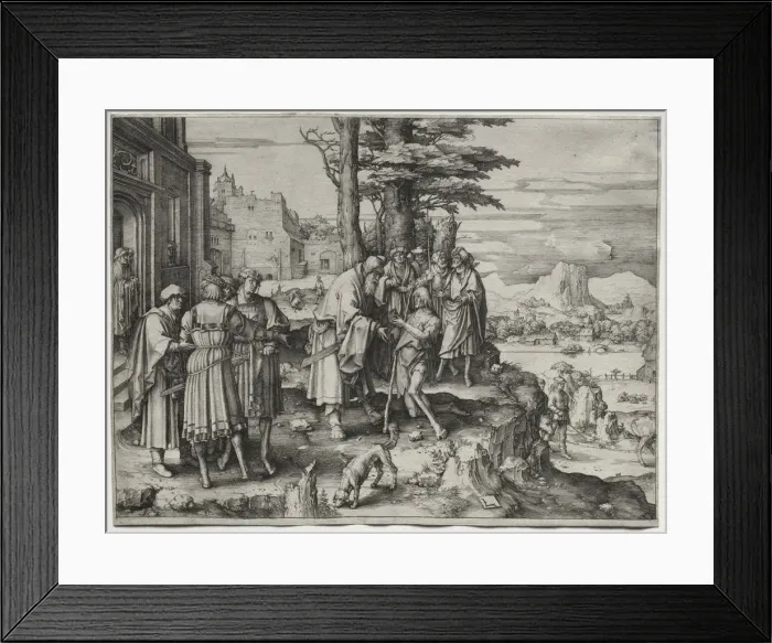 Framed Print : Return of the Prodigal Son, c. 1510. Creator: Lucas van Leyden (Dutch, 1494-1533) Framed Print : Return of the Prodigal Son, c. 1510. Creator: Lucas van Leyden (Dutch, 1494-1533)