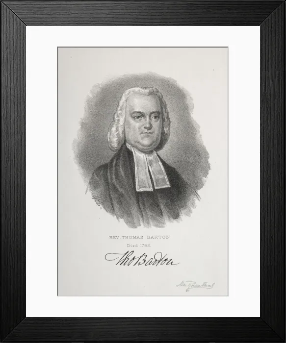 Framed Print : Rev. Thomas Barton. Creator: Max Rosenthal (American, 1833-1918) Framed Print : Rev. Thomas Barton. Creator: Max Rosenthal (American, 1833-1918)