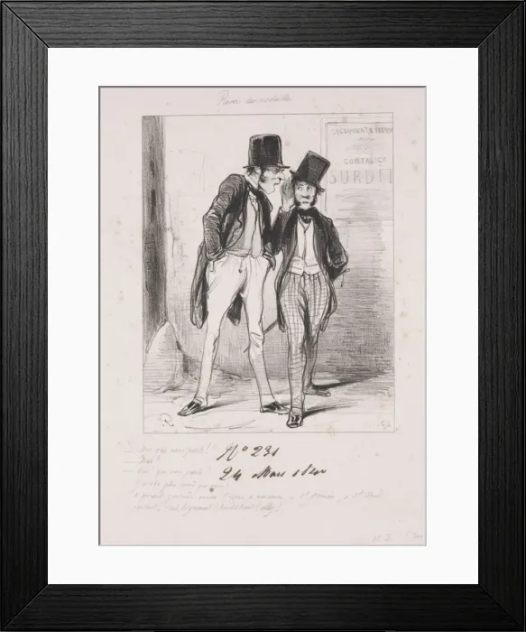 Framed Print : Revers des medailles: Moi qui vous parle, 1840. Creator: Paul Gavarni (French, 1804-1866) Framed Print : Revers des medailles: Moi qui vous parle, 1840. Creator: Paul Gavarni (French, 1804-1866)
