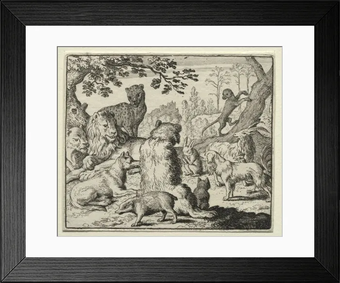 Framed Print : Reynard the Fox: Lion Orders Search for Reynard. Creator: Allart van Everdingen (Dutch, 1621-1675) Framed Print : Reynard the Fox: Lion Orders Search for Reynard. Creator: Allart van Everdingen (Dutch, 1621-1675)