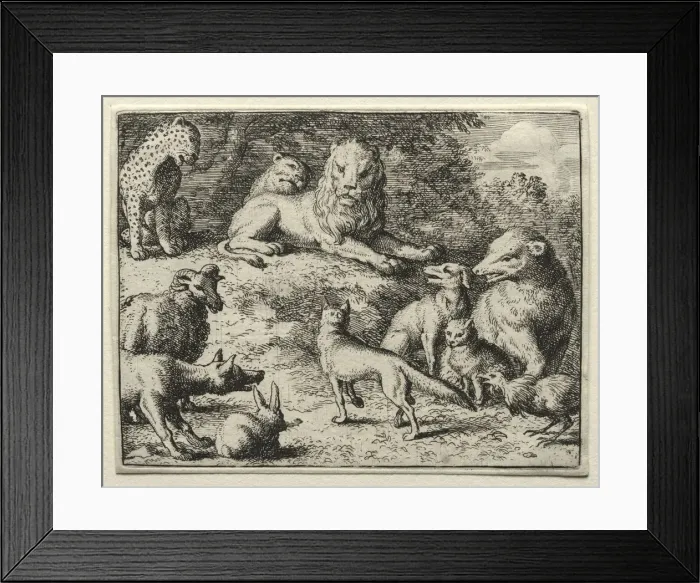 Framed Print : Reynard the Fox: Reynard Appears at Court. Creator: Allart van Everdingen (Dutch, 1621-1675) Framed Print : Reynard the Fox: Reynard Appears at Court. Creator: Allart van Everdingen (Dutch, 1621-1675)