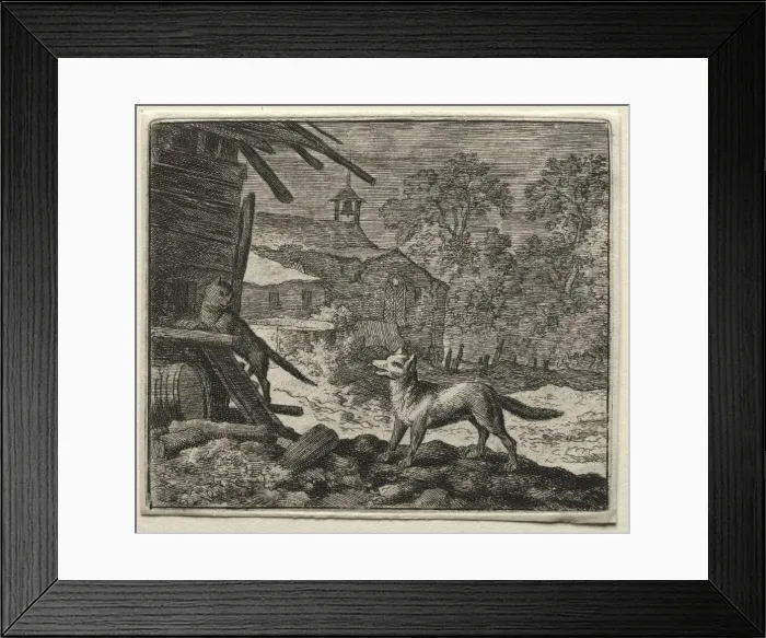 Framed Print : Reynard the Fox: Reynard Deceives the Cat. Creator: Allart van Everdingen (Dutch, 1621-1675) Framed Print : Reynard the Fox: Reynard Deceives the Cat. Creator: Allart van Everdingen (Dutch, 1621-1675)