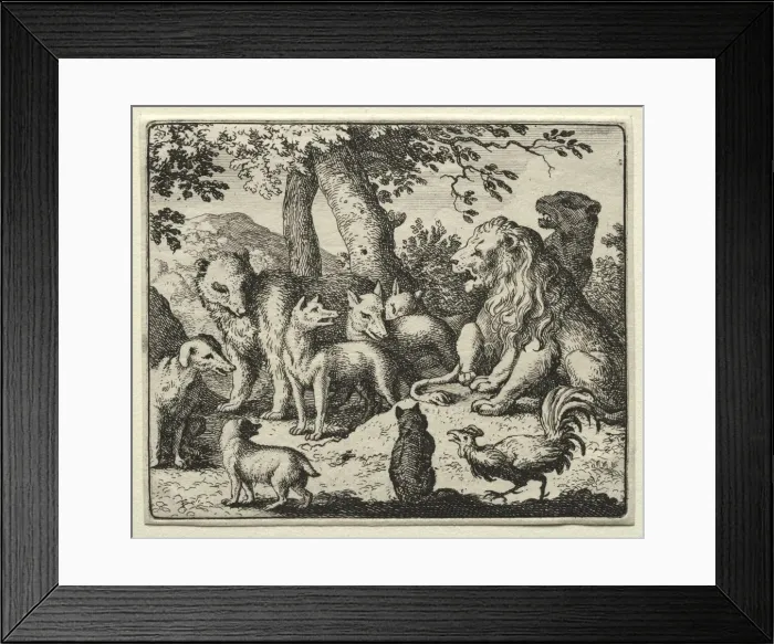 Framed Print : Reynard the Fox: Reynard Exonerates Himself. Creator: Allart van Everdingen (Dutch, 1621-1675) Framed Print : Reynard the Fox: Reynard Exonerates Himself. Creator: Allart van Everdingen (Dutch, 1621-1675)