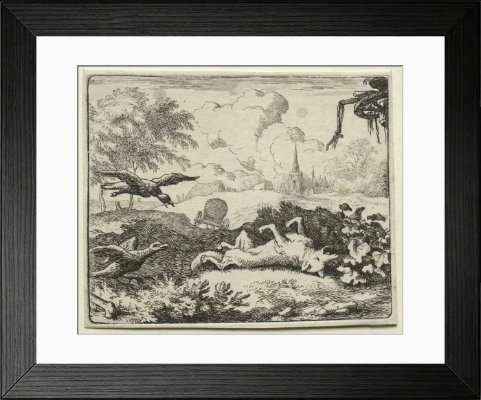 Framed Print : Reynard the Fox: Reynard Feigns Death. Creator: Allart van Everdingen (Dutch, 1621-1675) Framed Print : Reynard the Fox: Reynard Feigns Death. Creator: Allart van Everdingen (Dutch, 1621-1675)