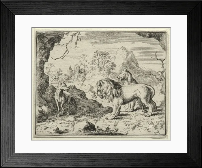 Framed Print : Reynard the Fox: Reynard Tells of Hidden Treasure. Creator: Allart van Everdingen (Dutch Framed Print : Reynard the Fox: Reynard Tells of Hidden Treasure. Creator: Allart van Everdingen (Dutch