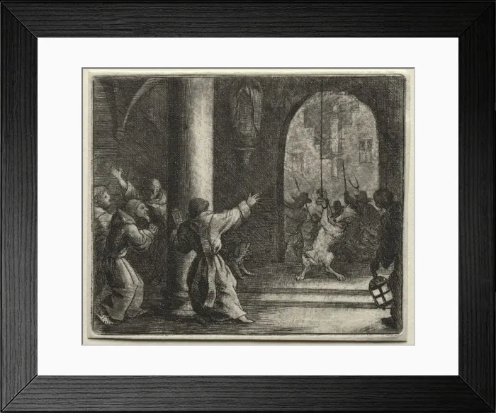 Framed Print : Reynard the Fox: Reynard Tricks the Wolf. Creator: Allart van Everdingen (Dutch, 1621-1675) Framed Print : Reynard the Fox: Reynard Tricks the Wolf. Creator: Allart van Everdingen (Dutch, 1621-1675)